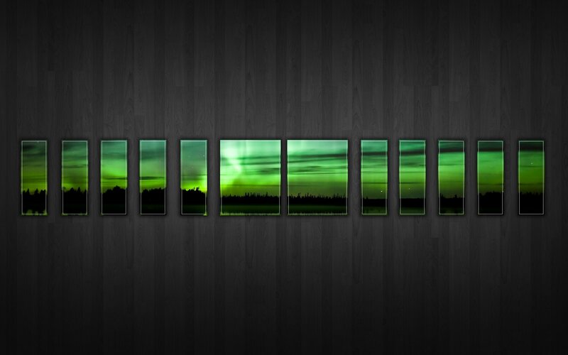 Green Aurora Panels