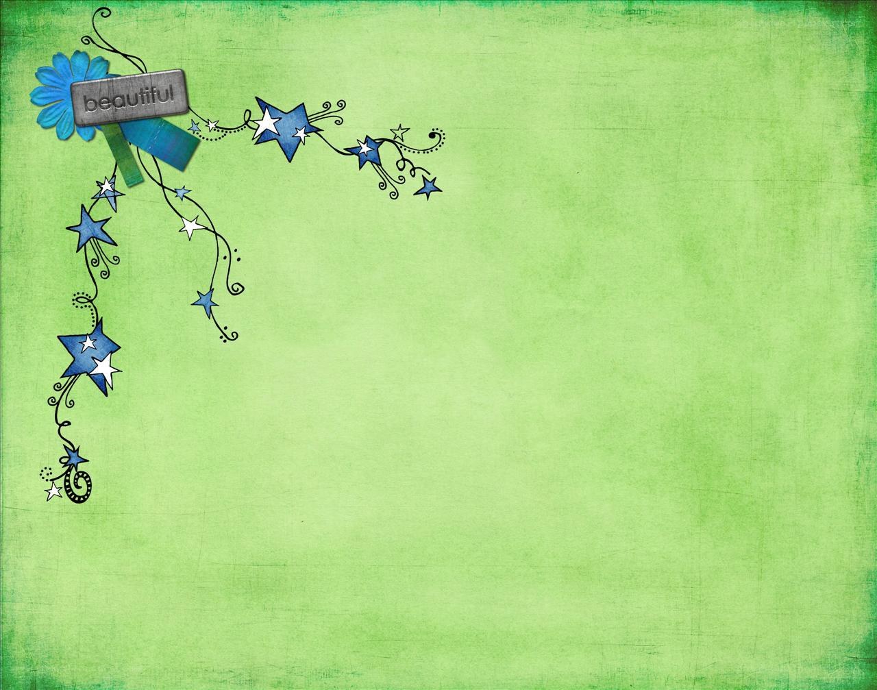 green background with blue stars