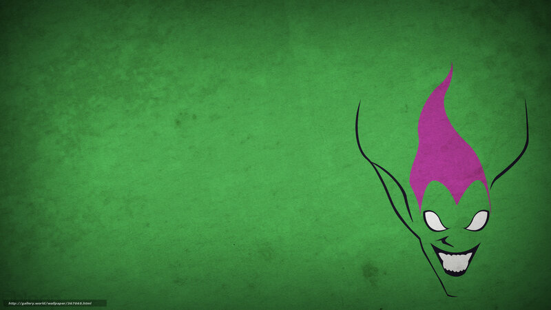 Green background with character head