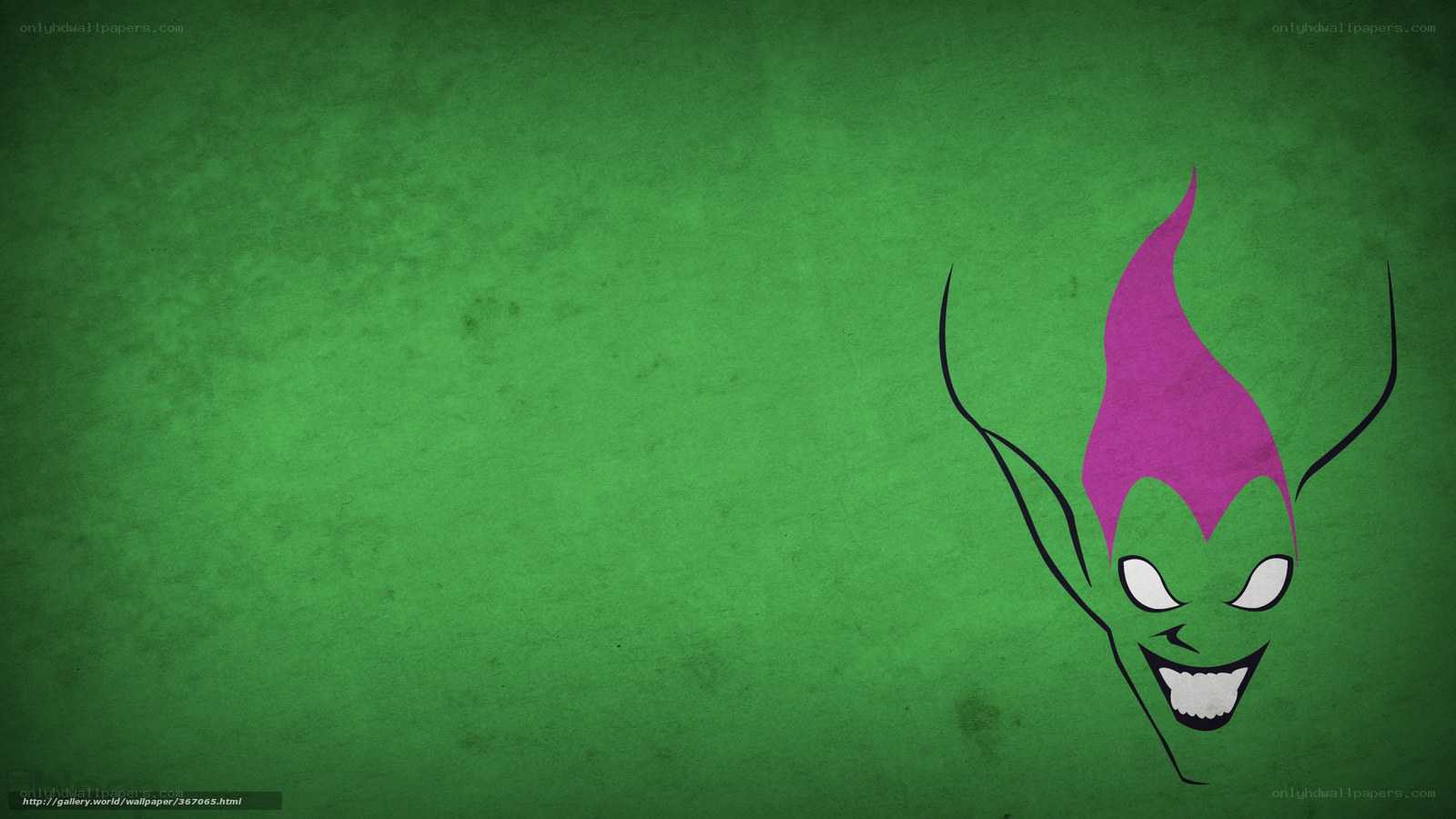 Green background with character head