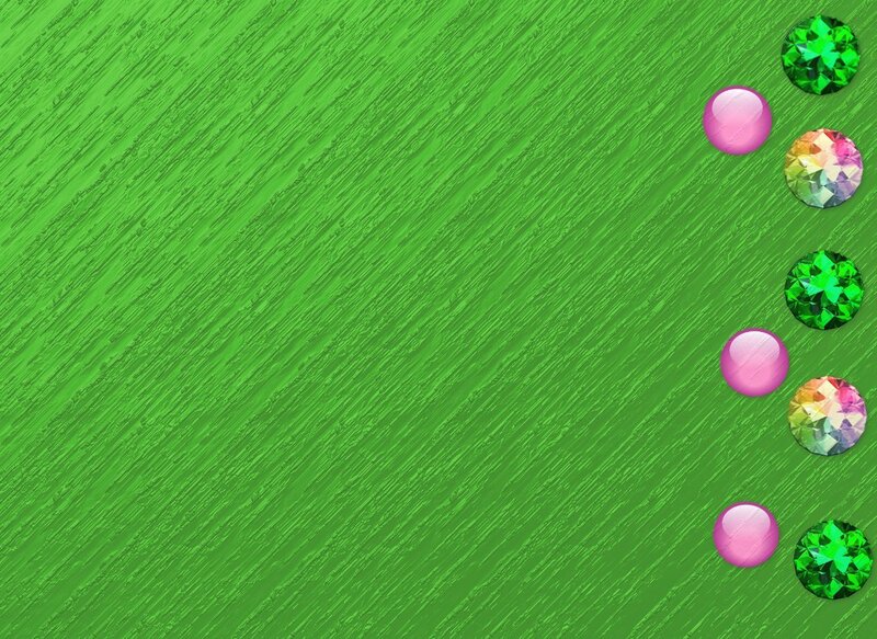 green background with gems