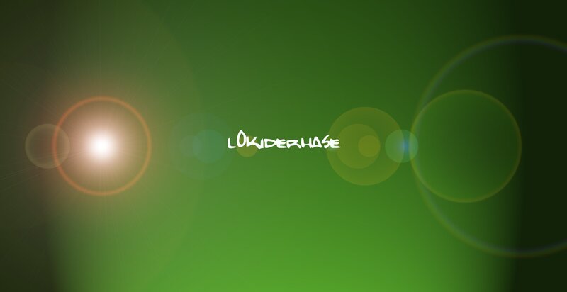 green background with lens flare