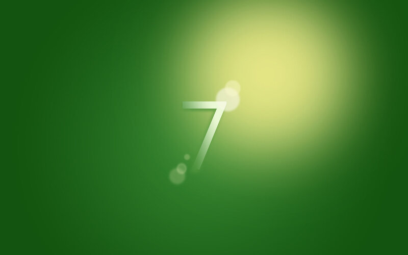 green background with number seven