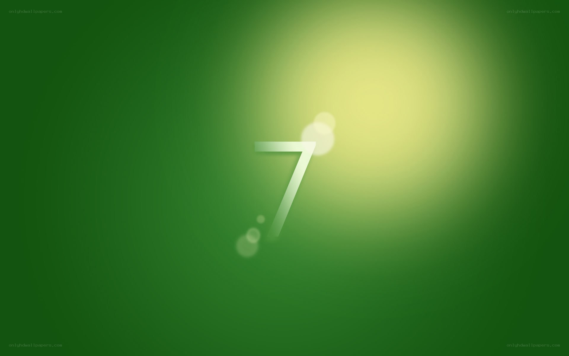 green background with number seven