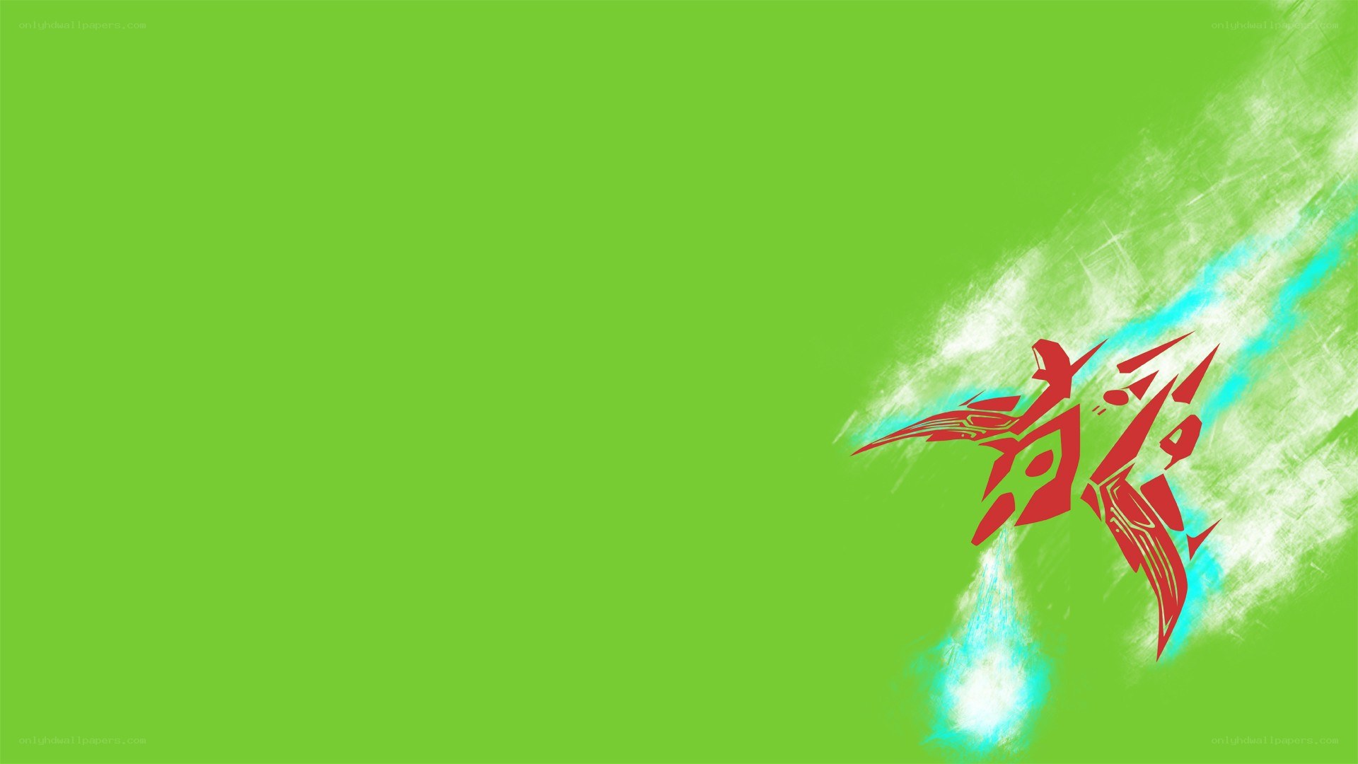 green background with red logo