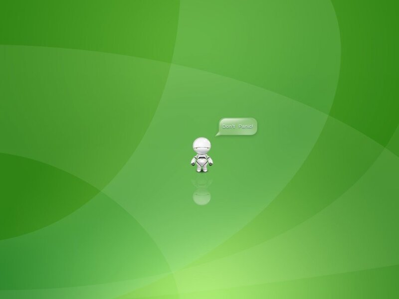 green background with robot