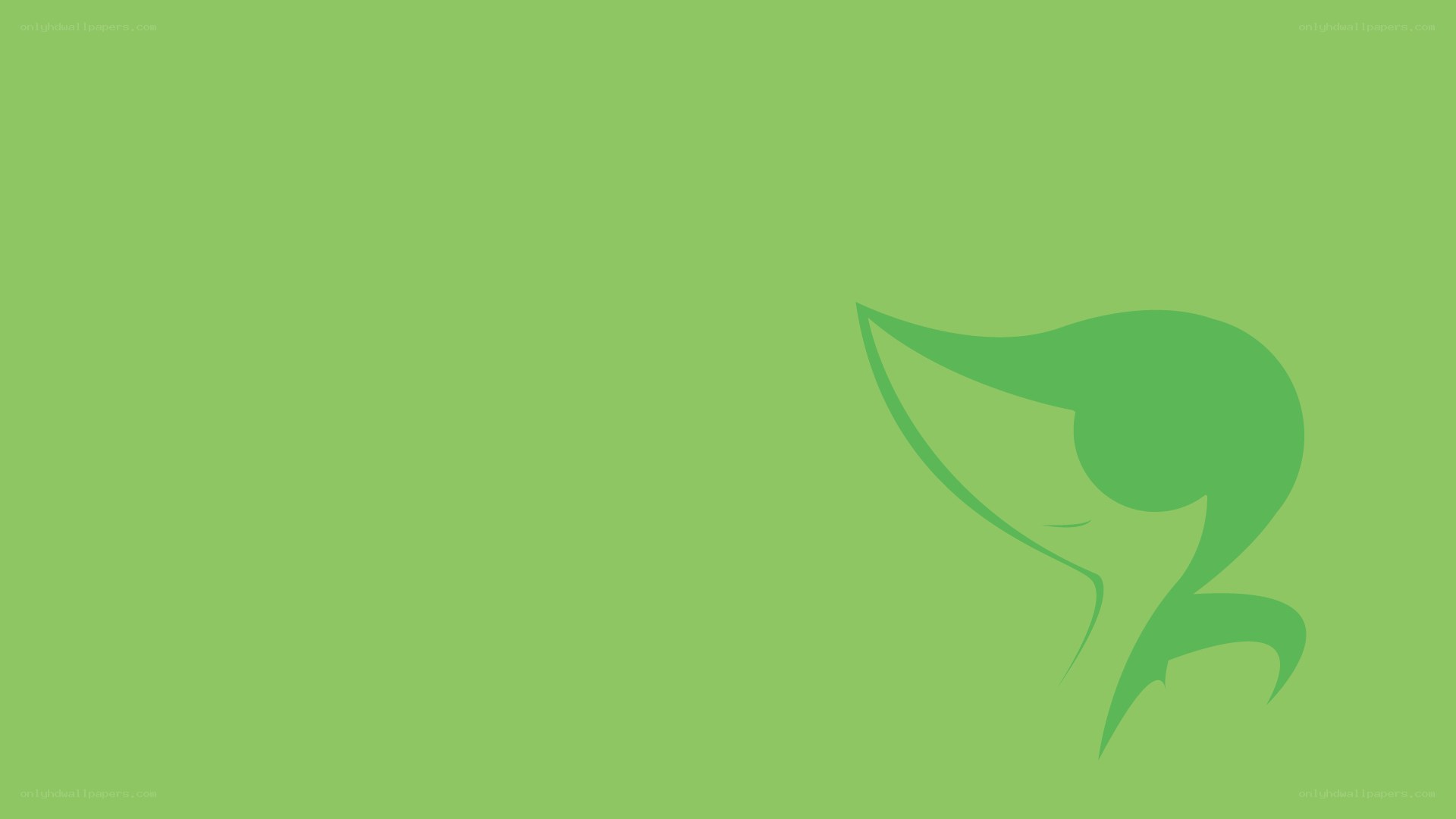 green background with silhouette