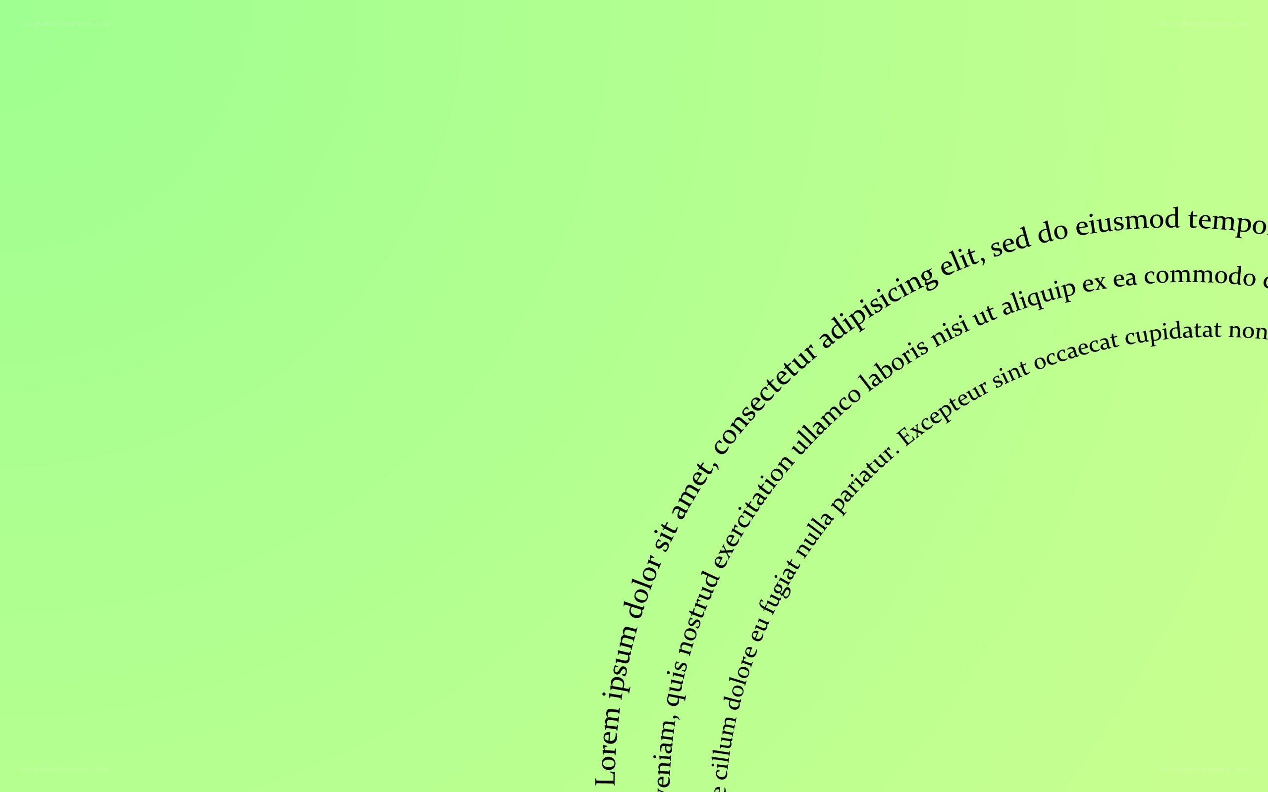 green background with text