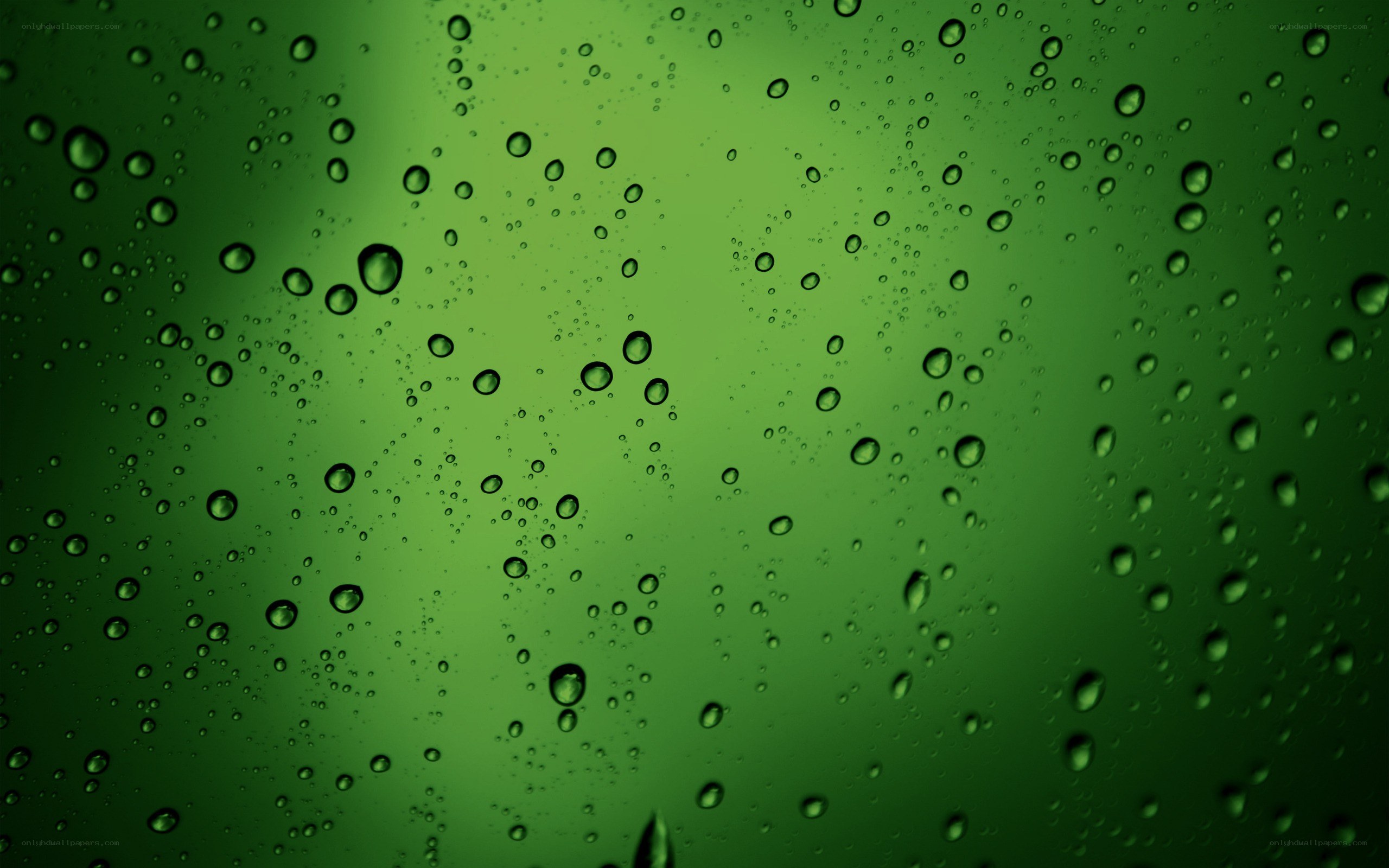 green background with water droplets