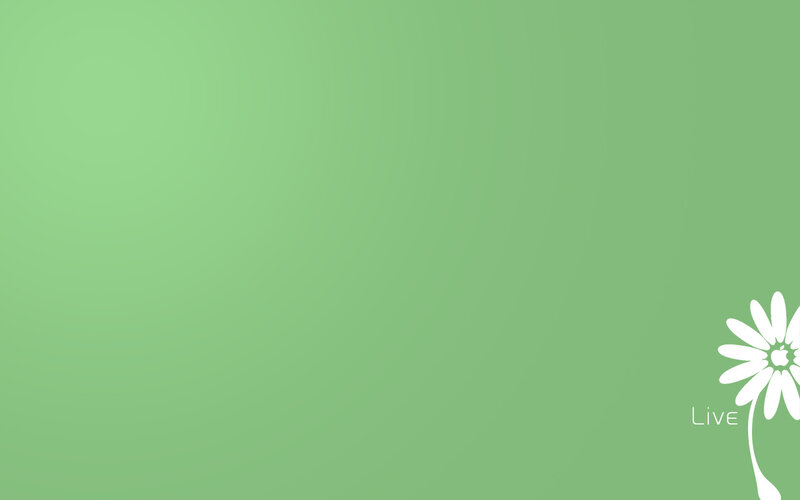green background with white flower