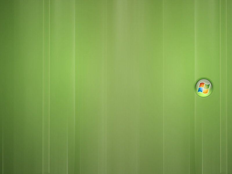 green background with windows logo