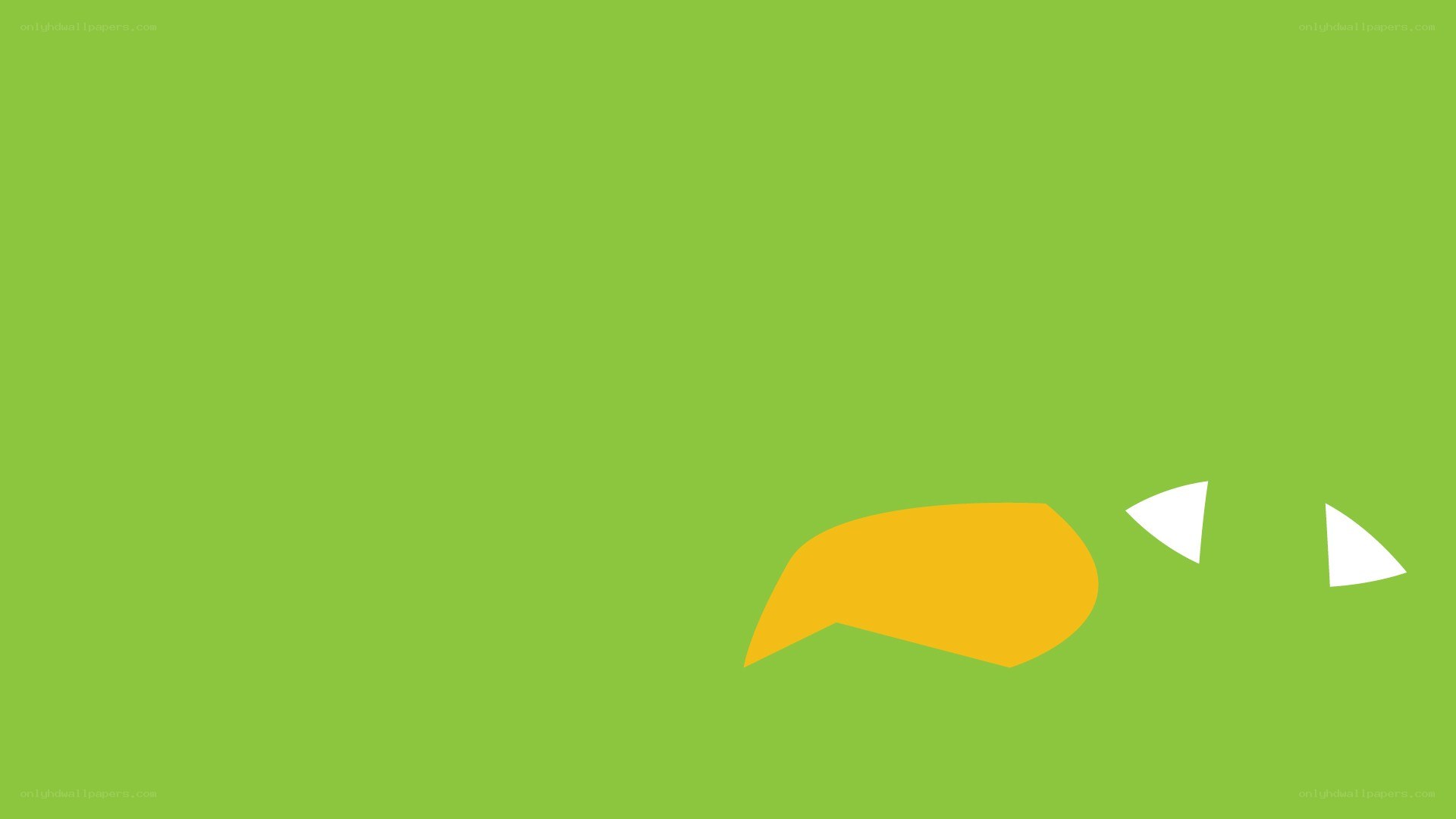green background with yellow shape