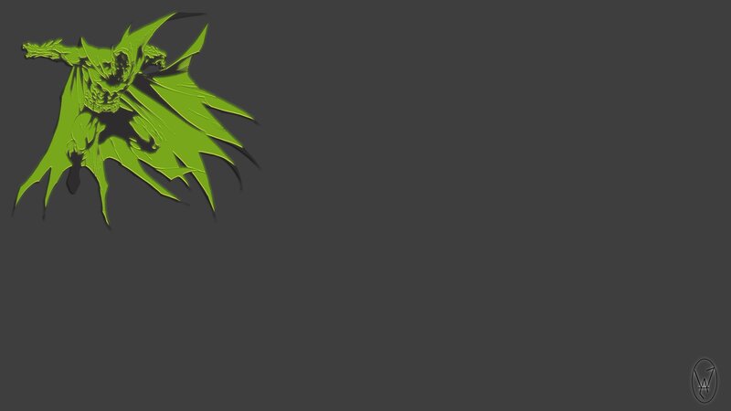 Green Bat-like Figure