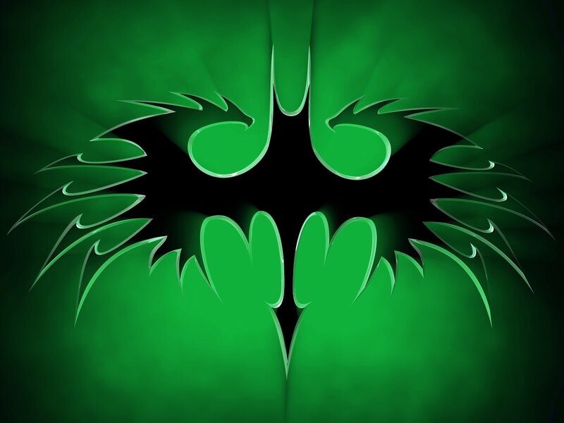 green bat symbol design