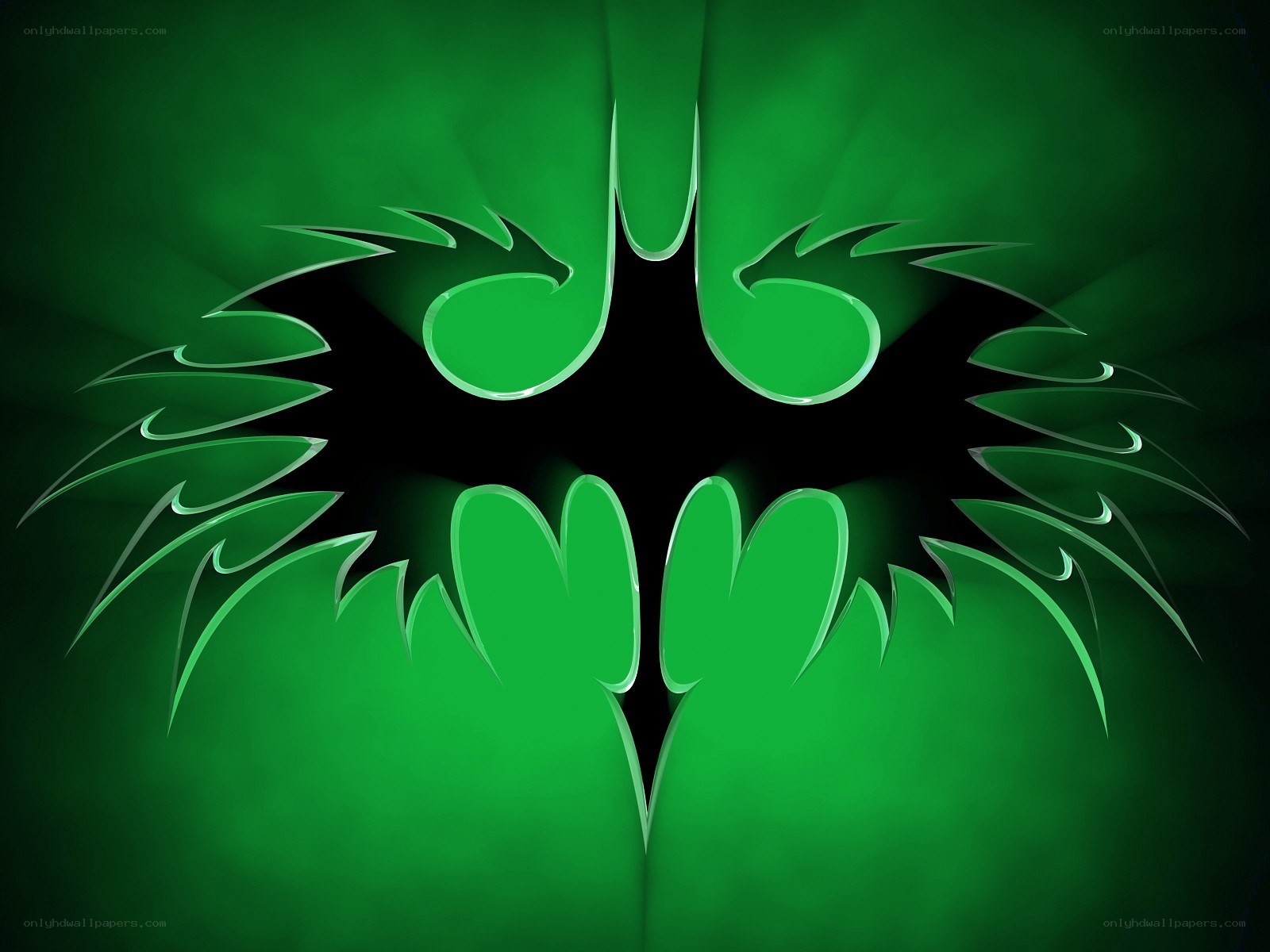 green bat symbol design