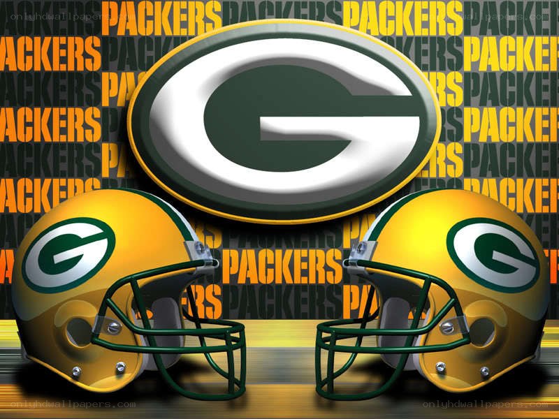 Green Bay Packers logo and helmets