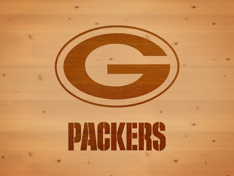 Green Bay Packers Logo — Brown, Neutral, Digital Art