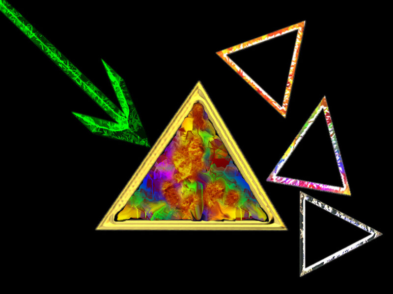 Green Beam Hitting Prism