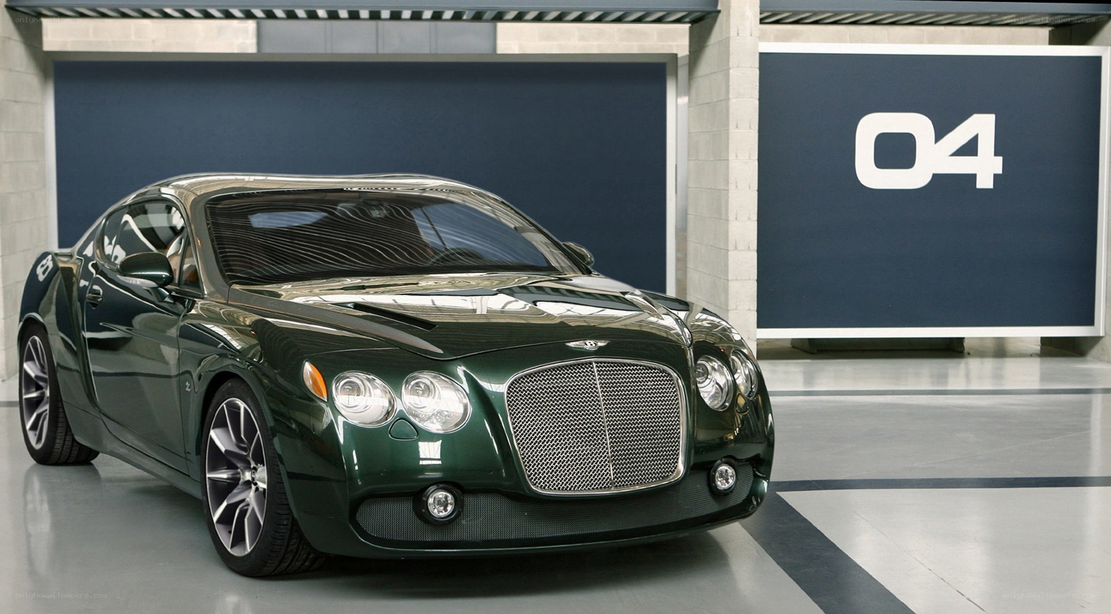 Green Bentley concept car