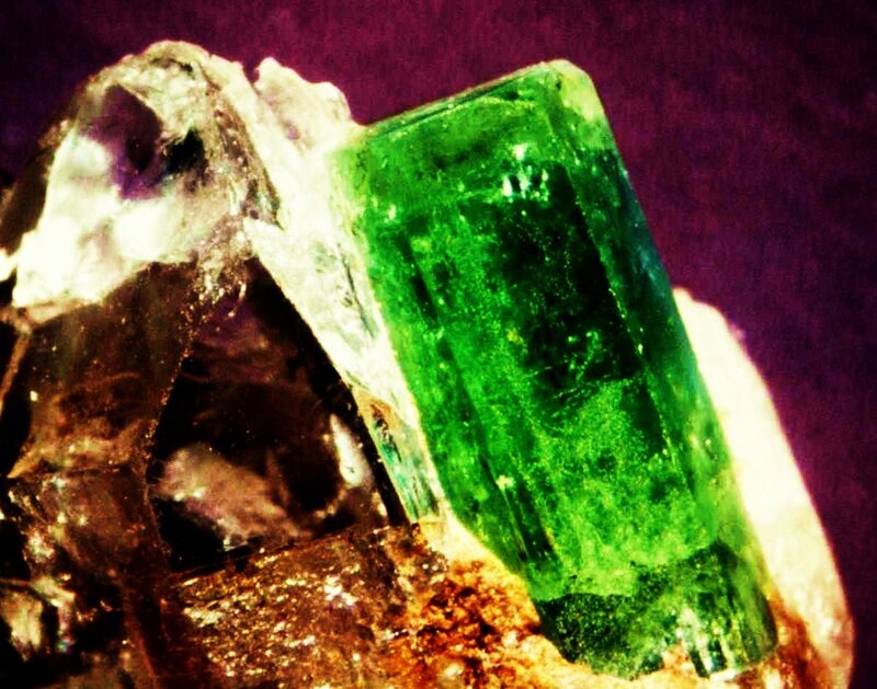 green beryl crystal specimen