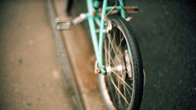 Green Bicycle Wheel — Teal