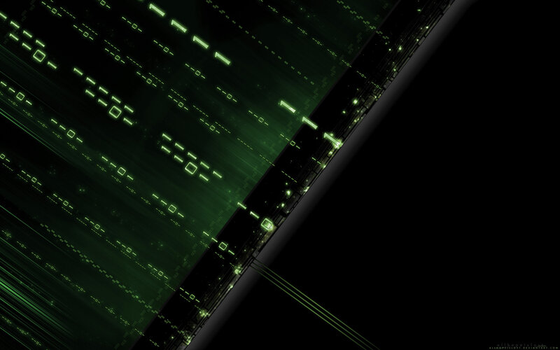 Green Binary Code — Black