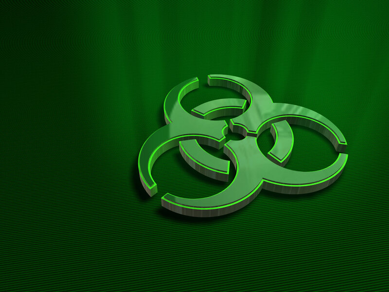 Green biohazard symbol