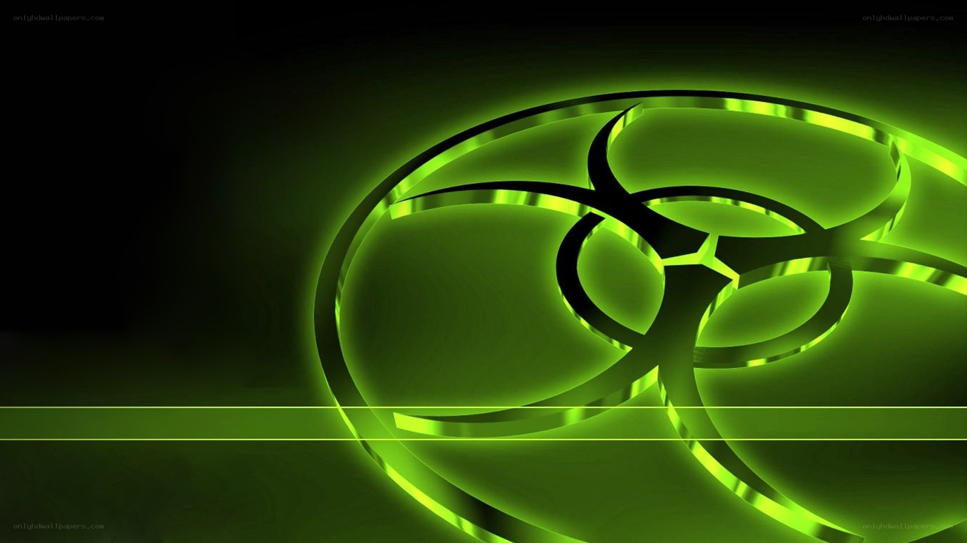 green biohazard symbol
