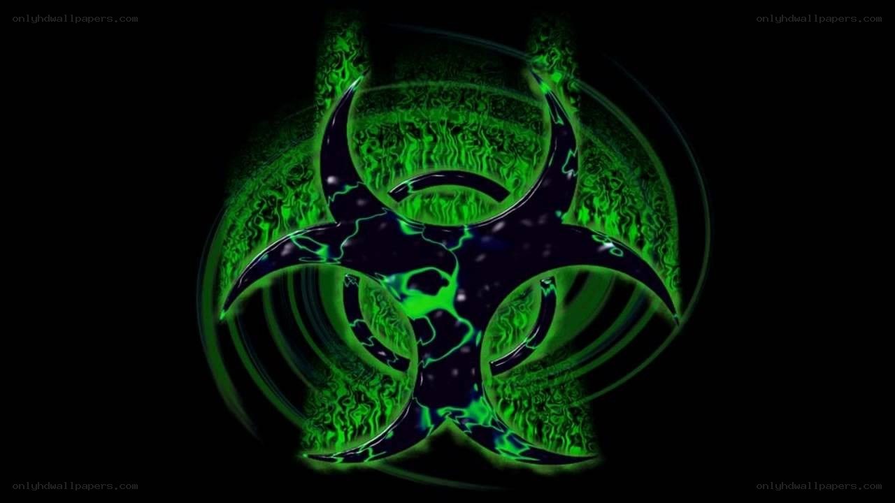 Green biohazard symbol