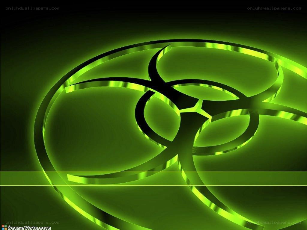 green biohazard symbol
