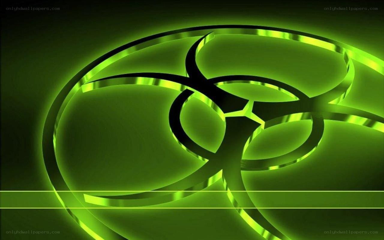 green biohazard symbol
