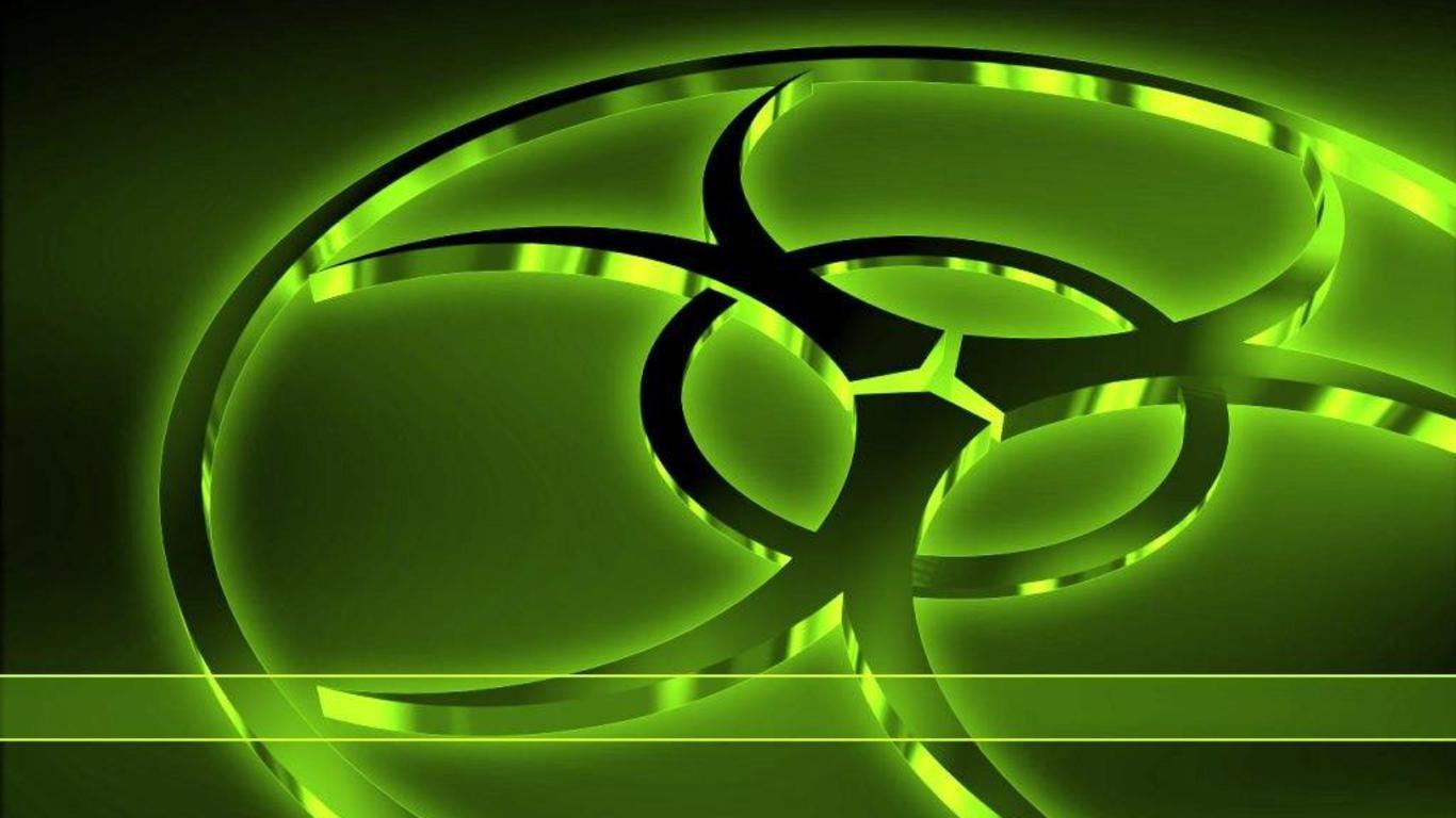 Green biohazard symbol