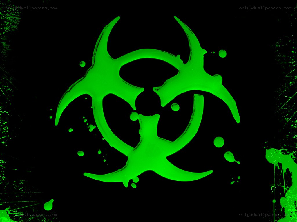 Green biohazard symbol