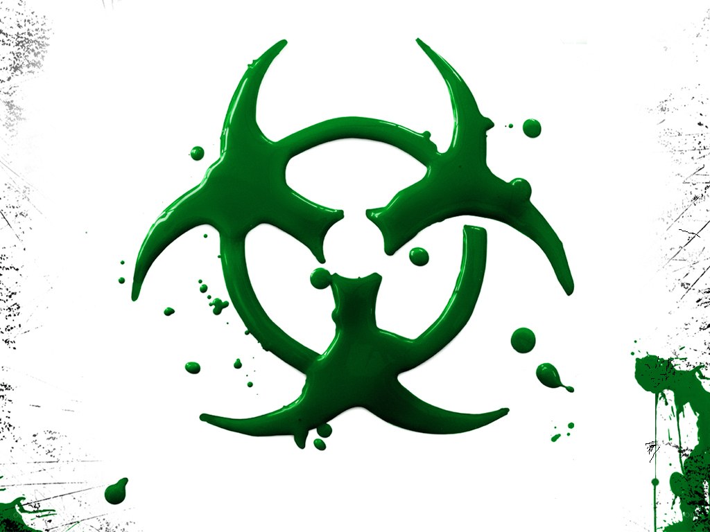 Green biohazard symbol