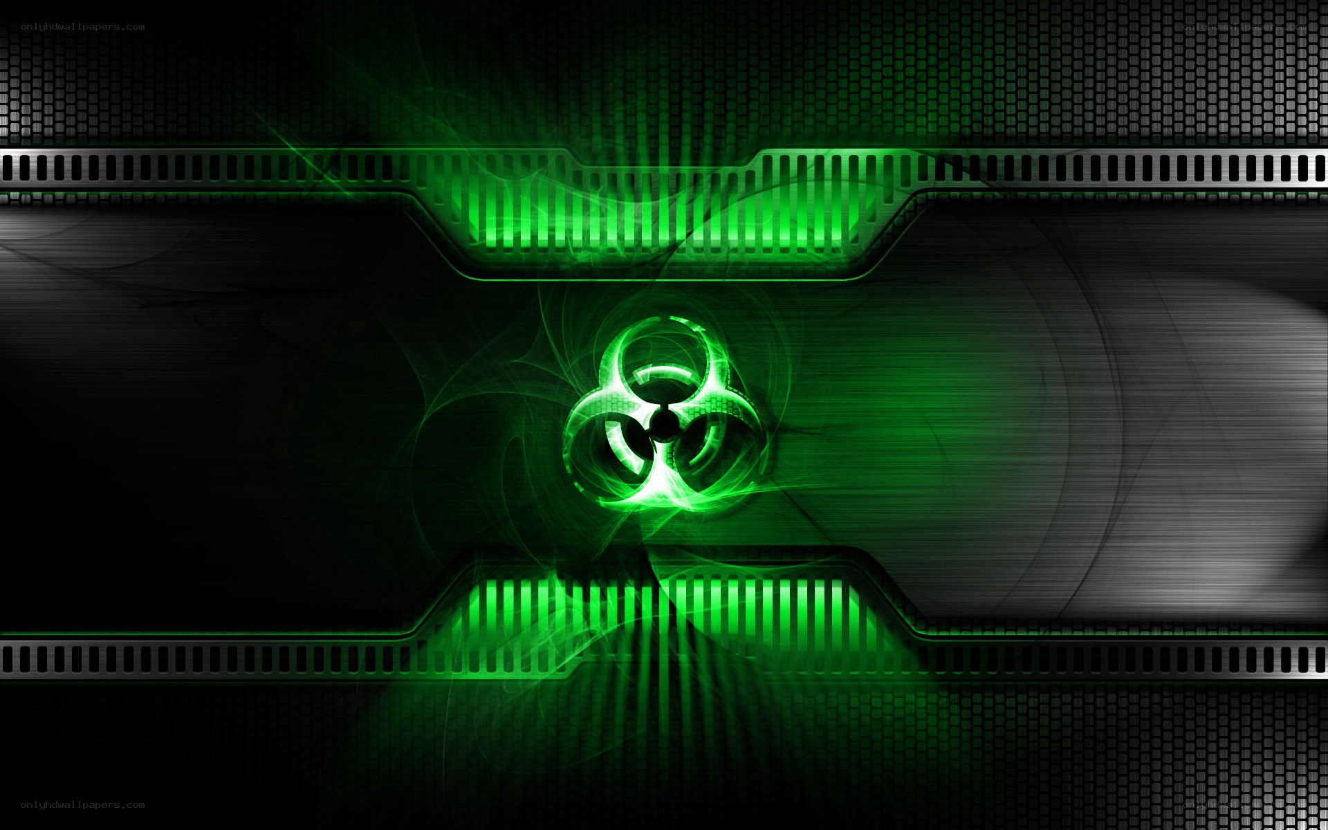 Green biohazard symbol
