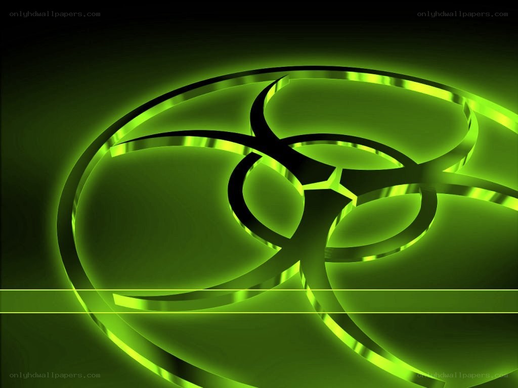 green biohazard symbol