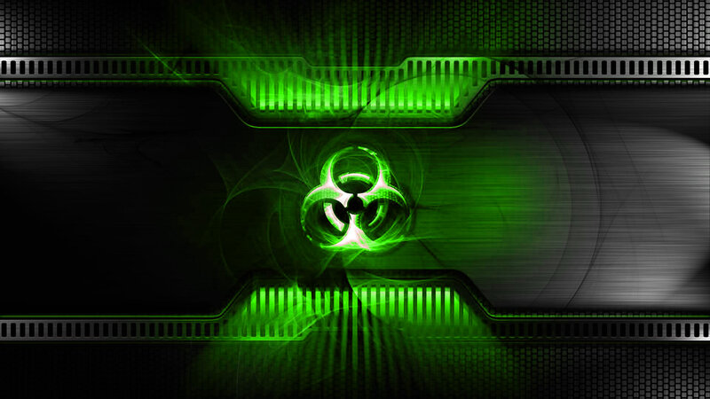 green biohazard symbol background