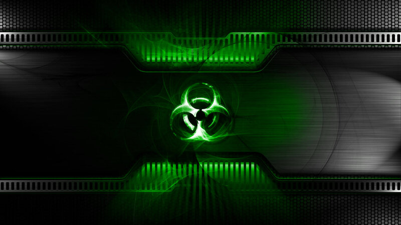 green biohazard symbol background