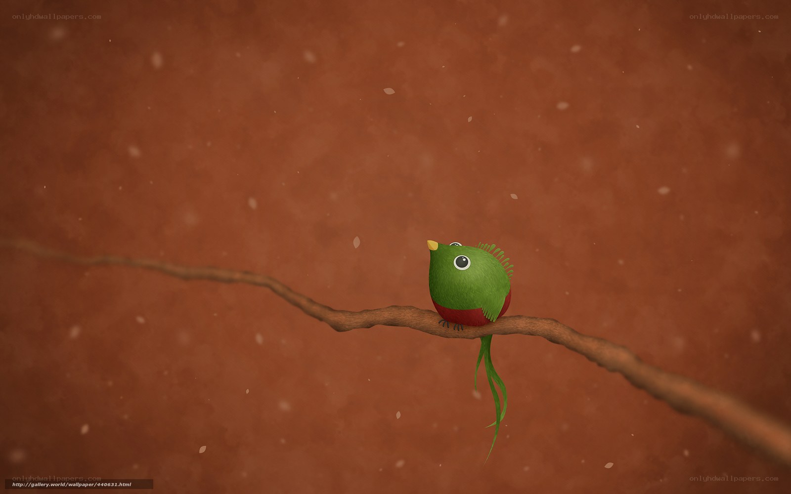 green bird on a branch