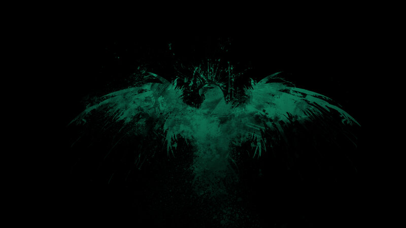 green bird silhouette