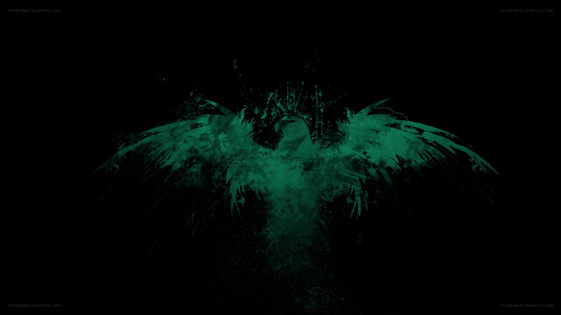 green bird silhouette
