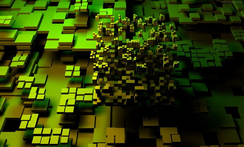 green block abstract background