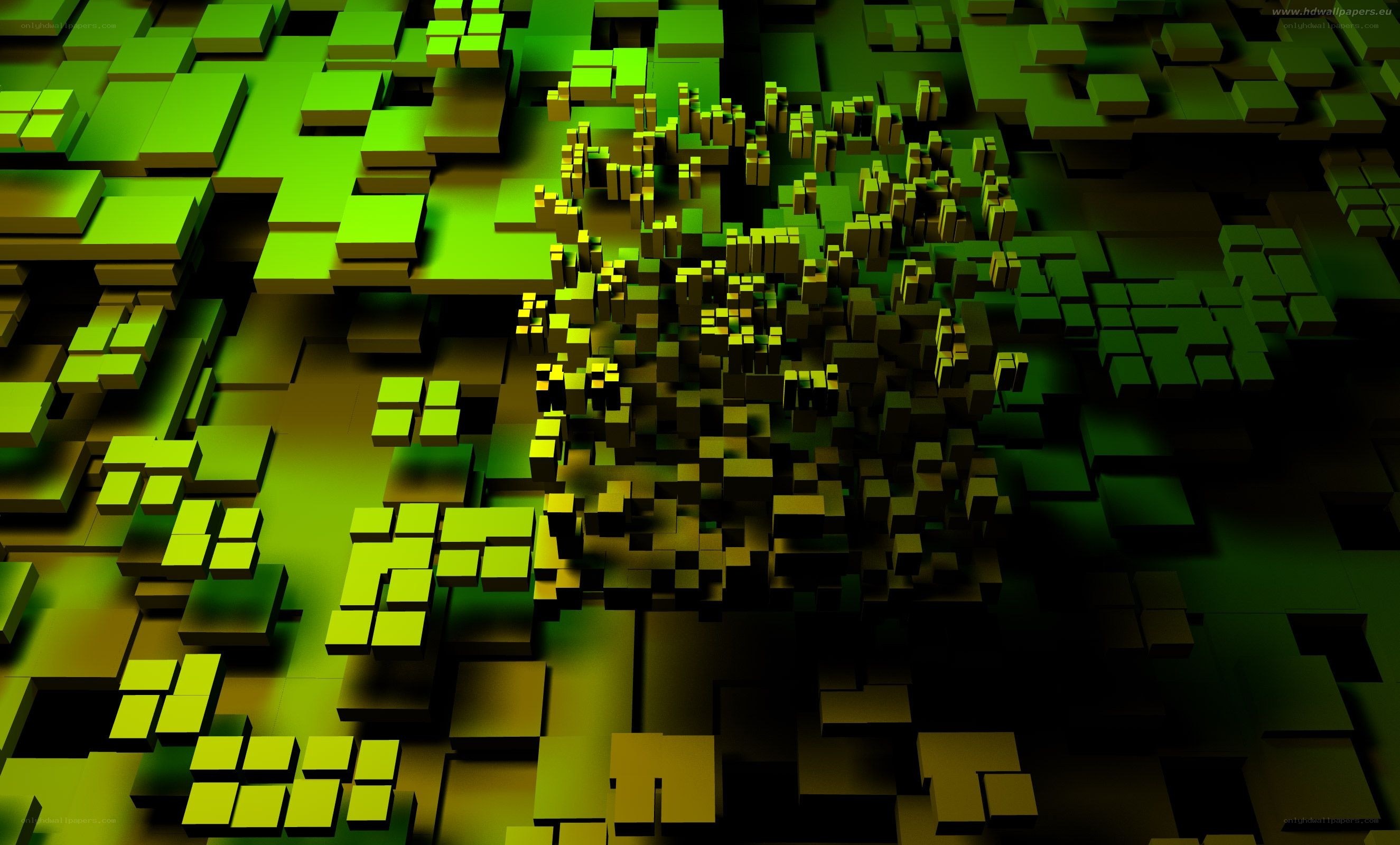 green block abstract background