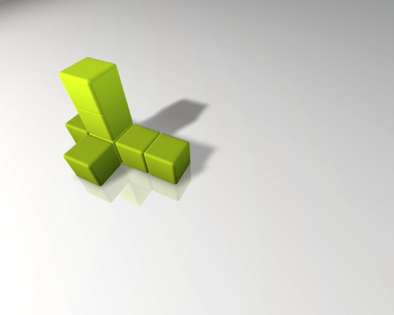green block tetris shape