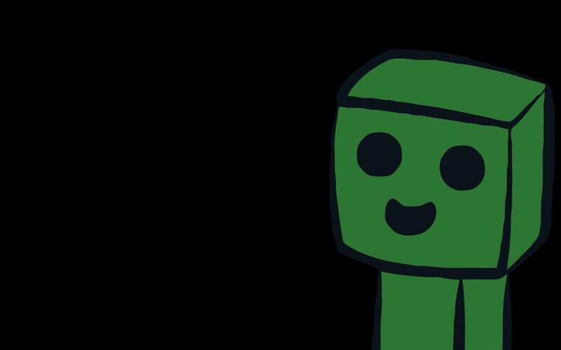 green blocky character