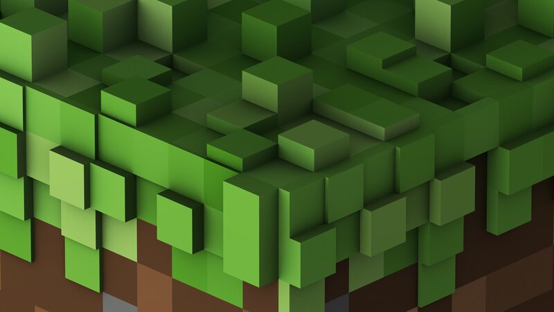 Green Blocky Terrain — Neutral, 3d Render