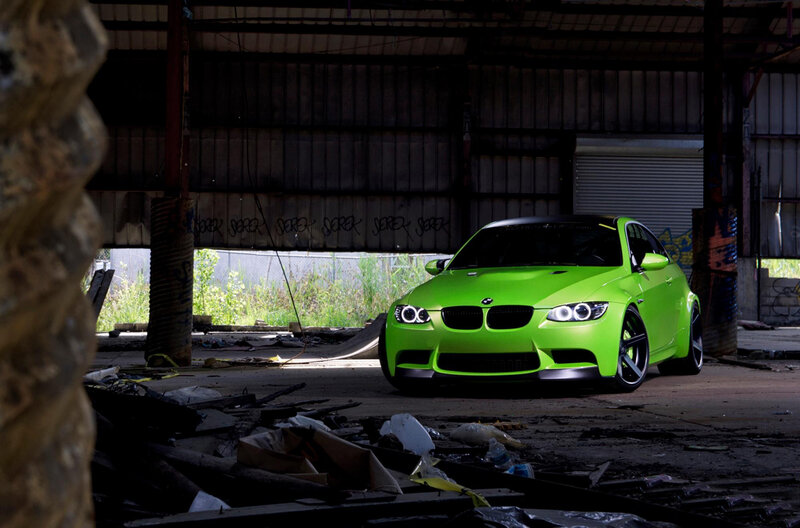 Green Bmw Car — Lime Green