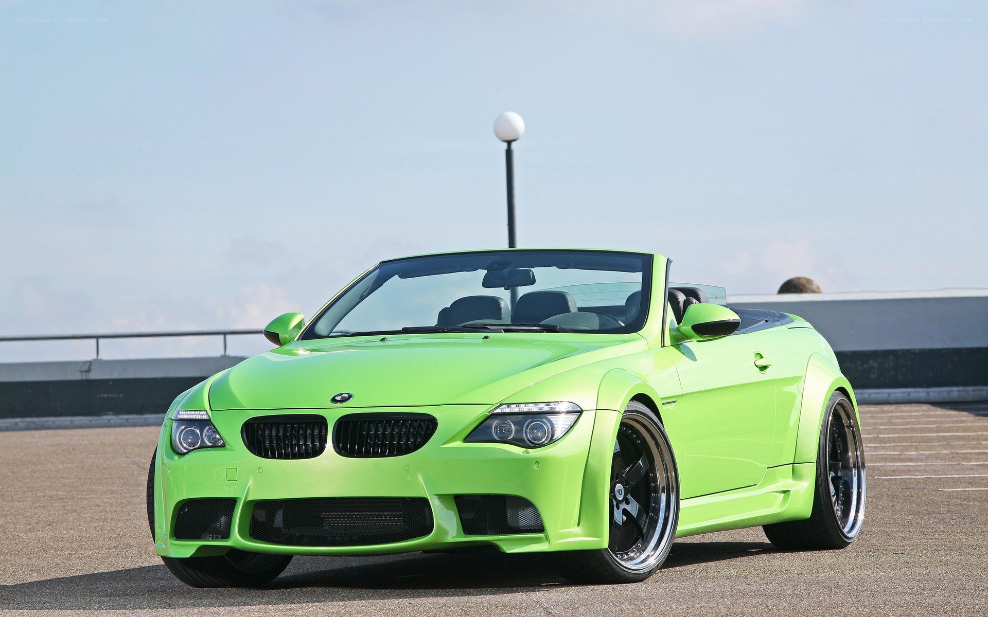 green bmw convertible car