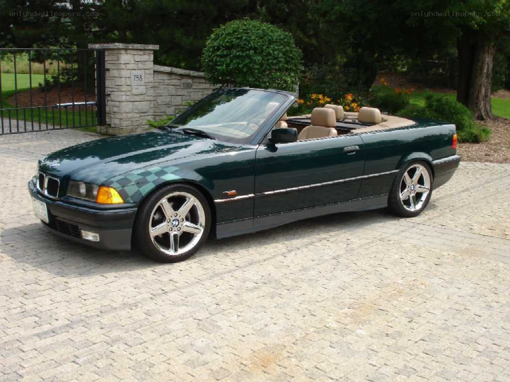 green bmw convertible car