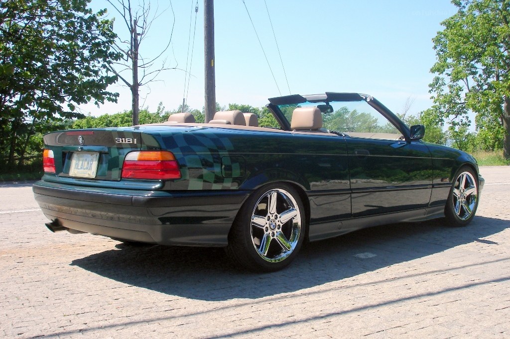 green bmw convertible car